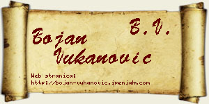 Bojan Vukanović vizit kartica